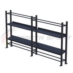 Купить Модульный стеллаж для гантелей, гирь и медболов 3780х430х1950 (2 секции) в Ардоне 